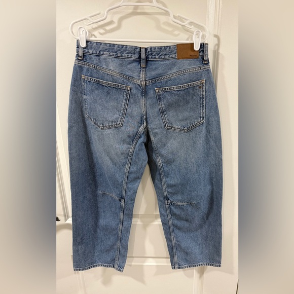 Madewell Darted Barrel Leg Jean 28P Petite NWT High Rise Curved Ankle Denim - Picture 4 of 10